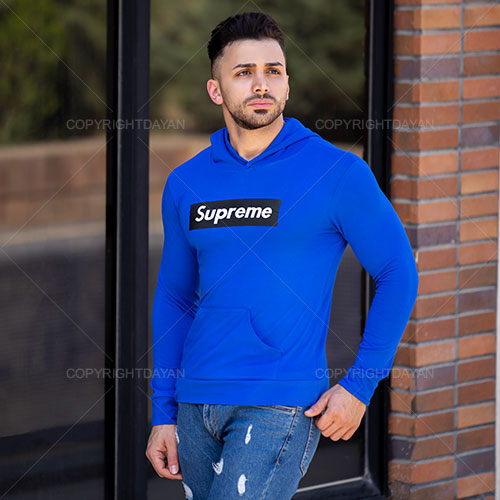 سویشرت مردانه Supreme مدل Olsa (آبی)