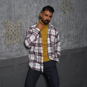 پیراهن مردانه سفید مدل Ramy
