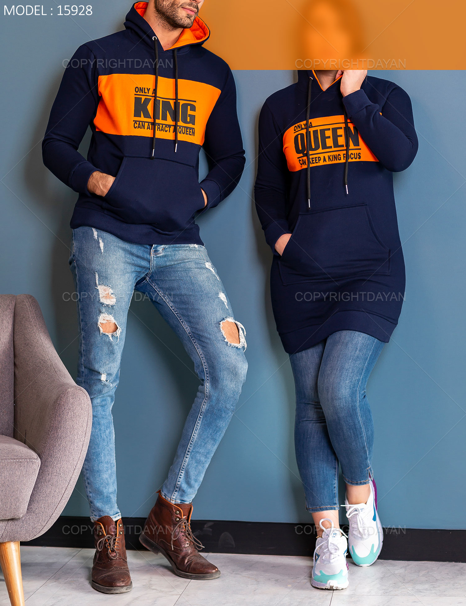 ست دونفره سویشرت King & Queen مدل 15928