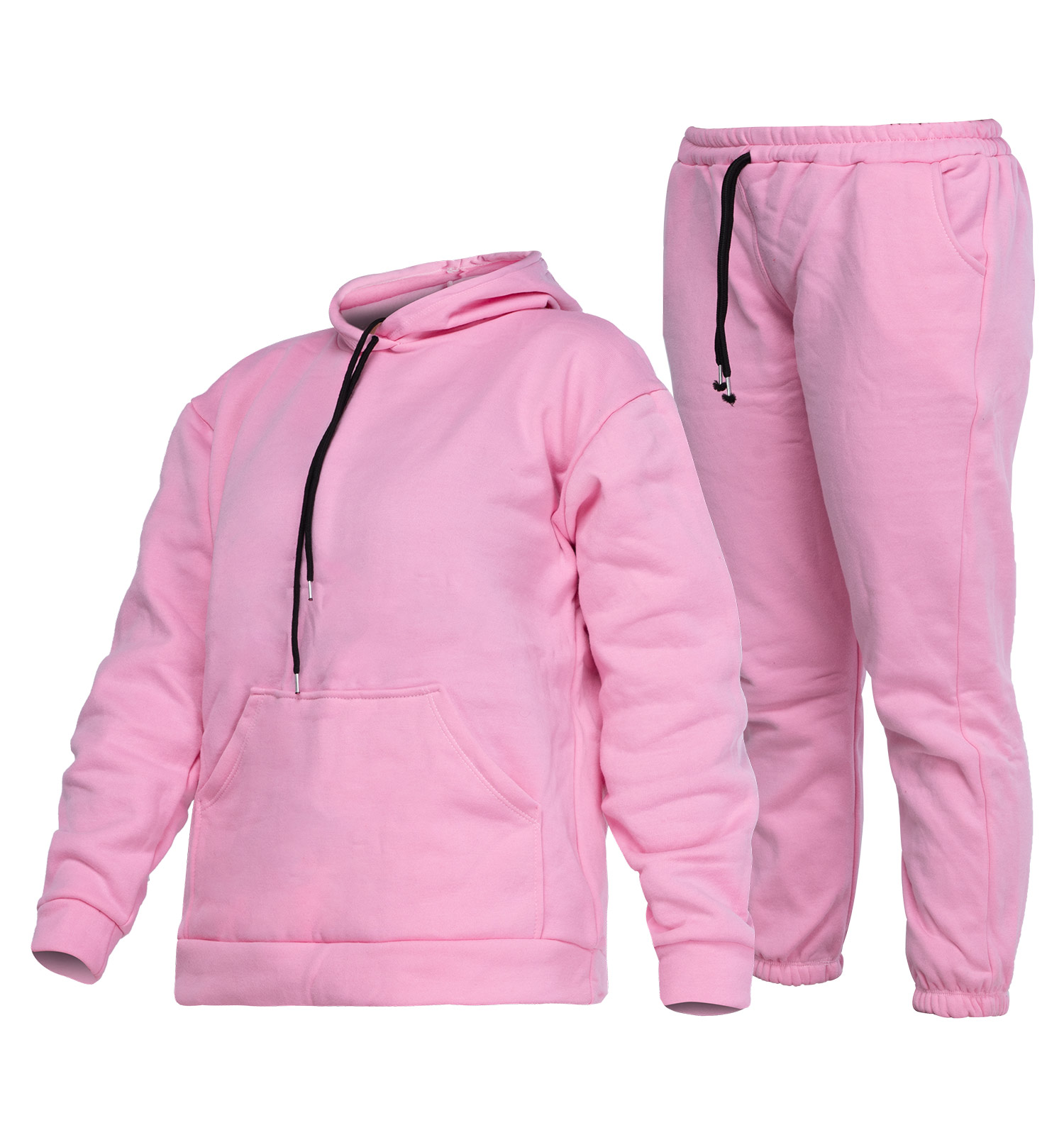 ست هودی شلوار زنانه بیسیک کلاهدار فری سایز مدل 45796