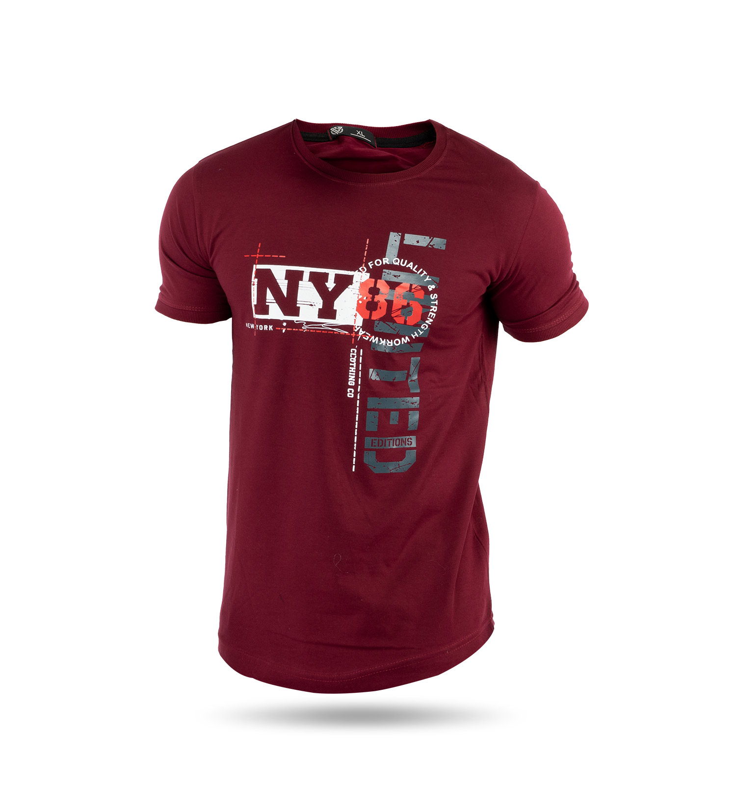 تیشرت آستین یقه کش بافت New York مدل 36495