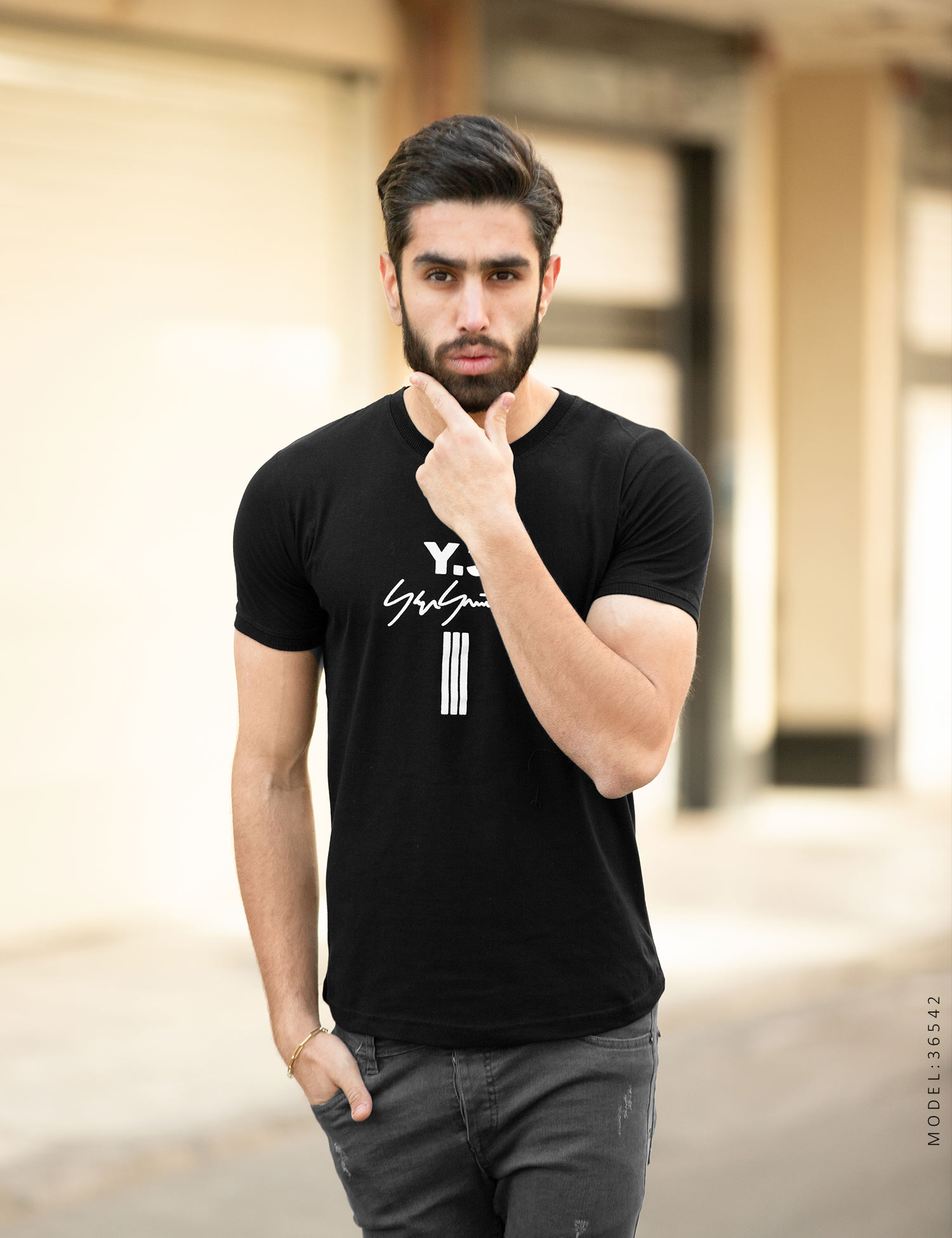 تیشرت یقه گرد مردانه Y – 3 مدل 36542