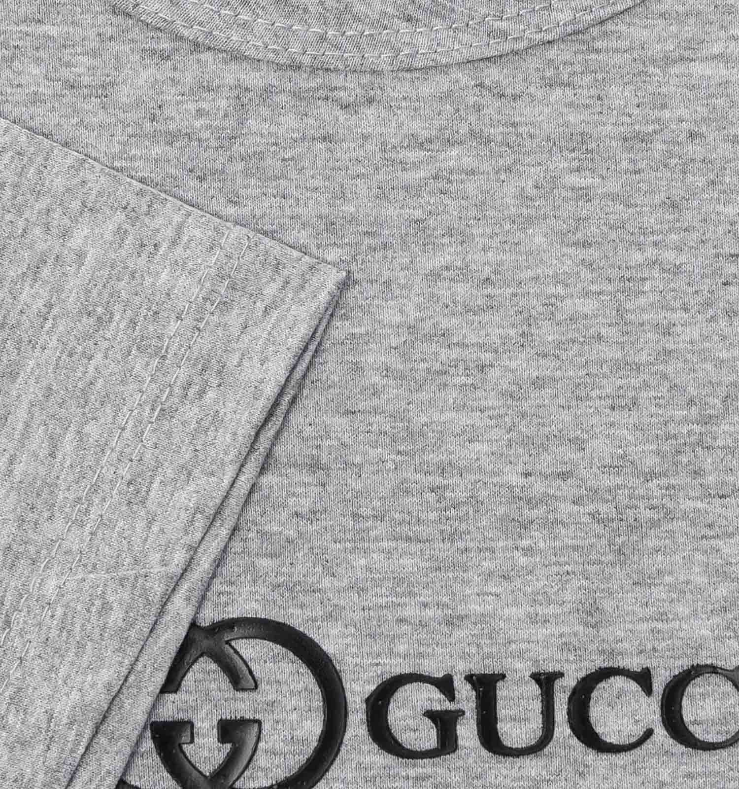 تیشرت Gucci یقه گردمردانه طوسی ساده مدل 43541