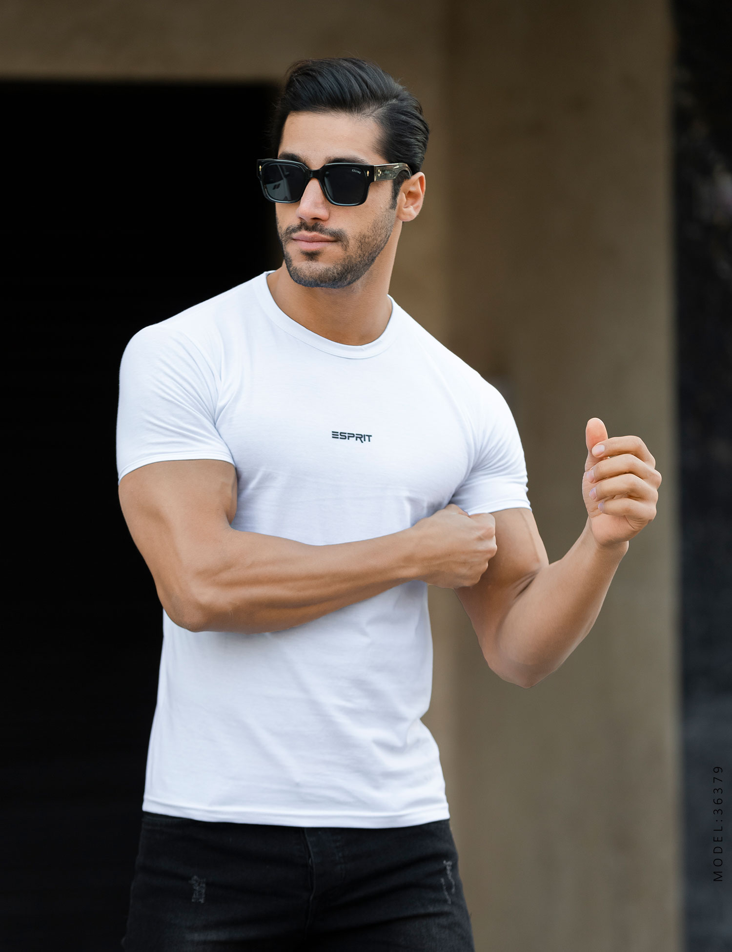 تیشرت یقه گرد مردانه Esprit مدل 36379