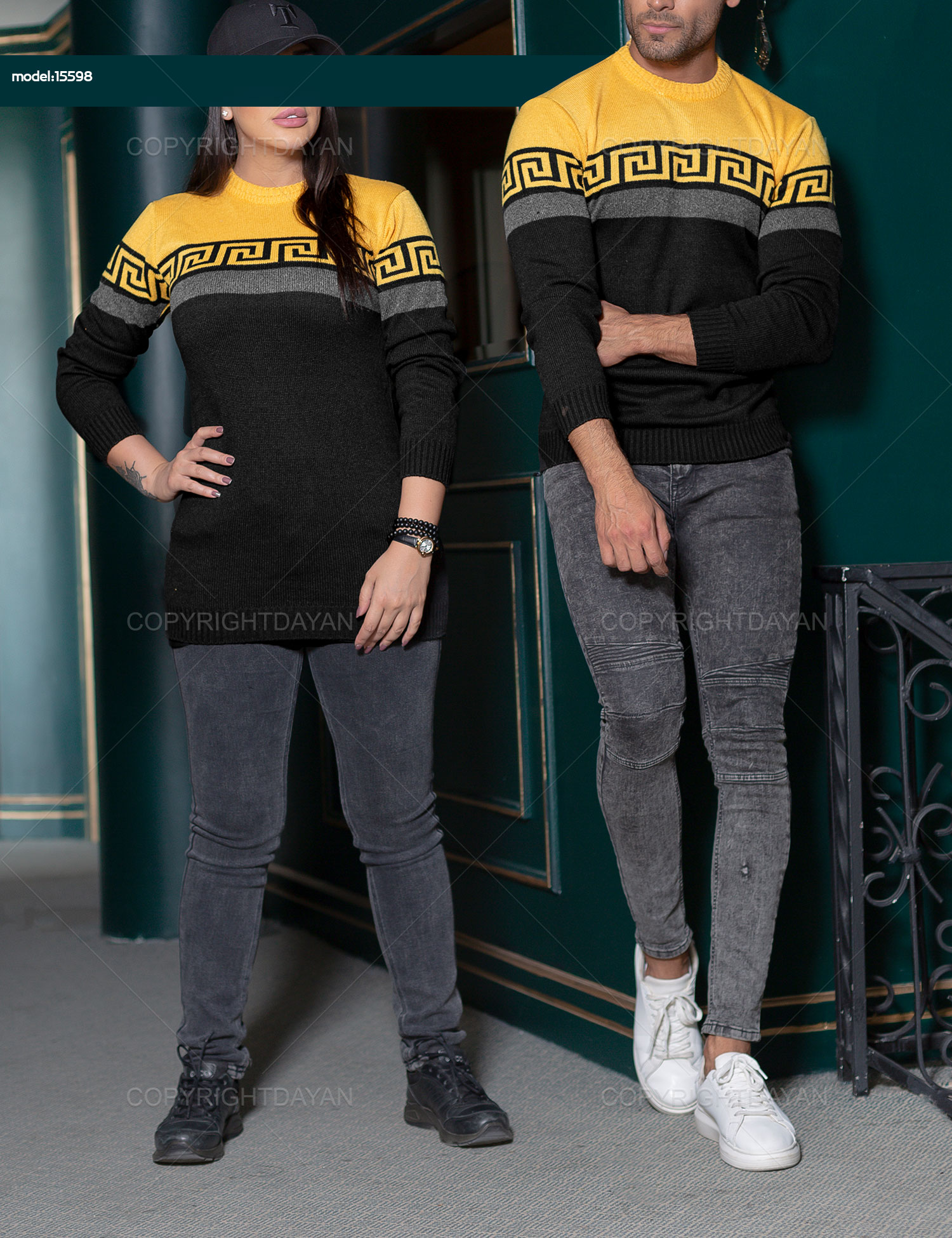 ست دونفره بافت Versace مدل 15598