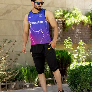 ست رکابی شلوارک Barcelona مدل 10238