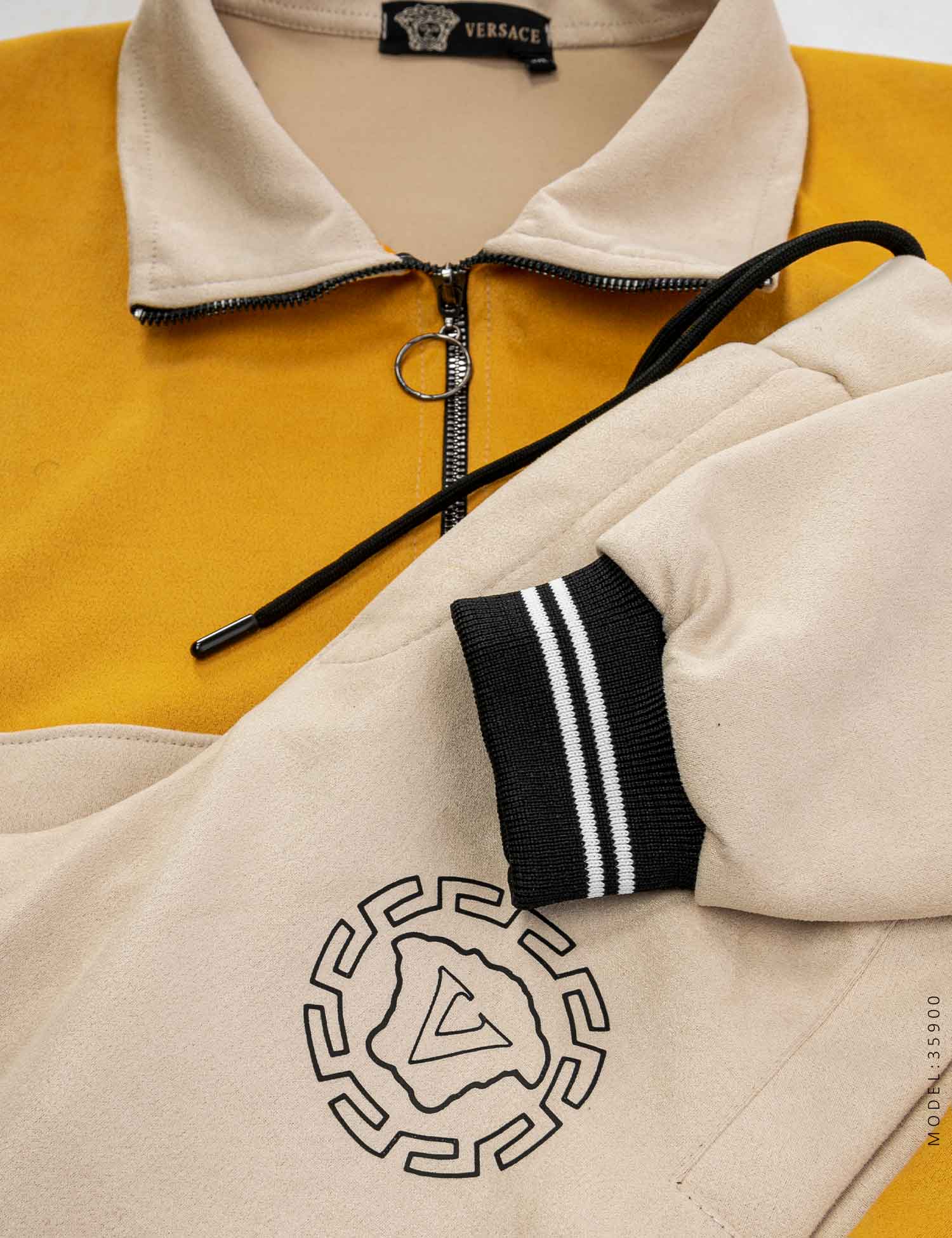 ست سویشرت نیم زیپ شلوار اسپرت Versace مدل 35900