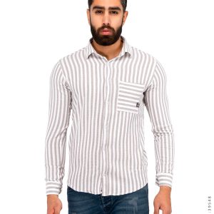 پیراهن مردانه کنفی راه راه Lima مدل 39548