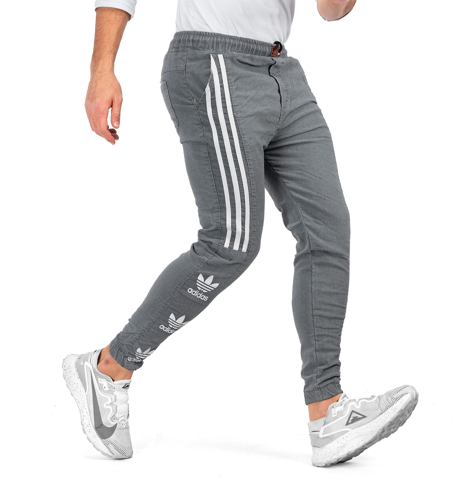 شلوار اسلش مردانه اسپرت طوسی Adidas مدل 41638
