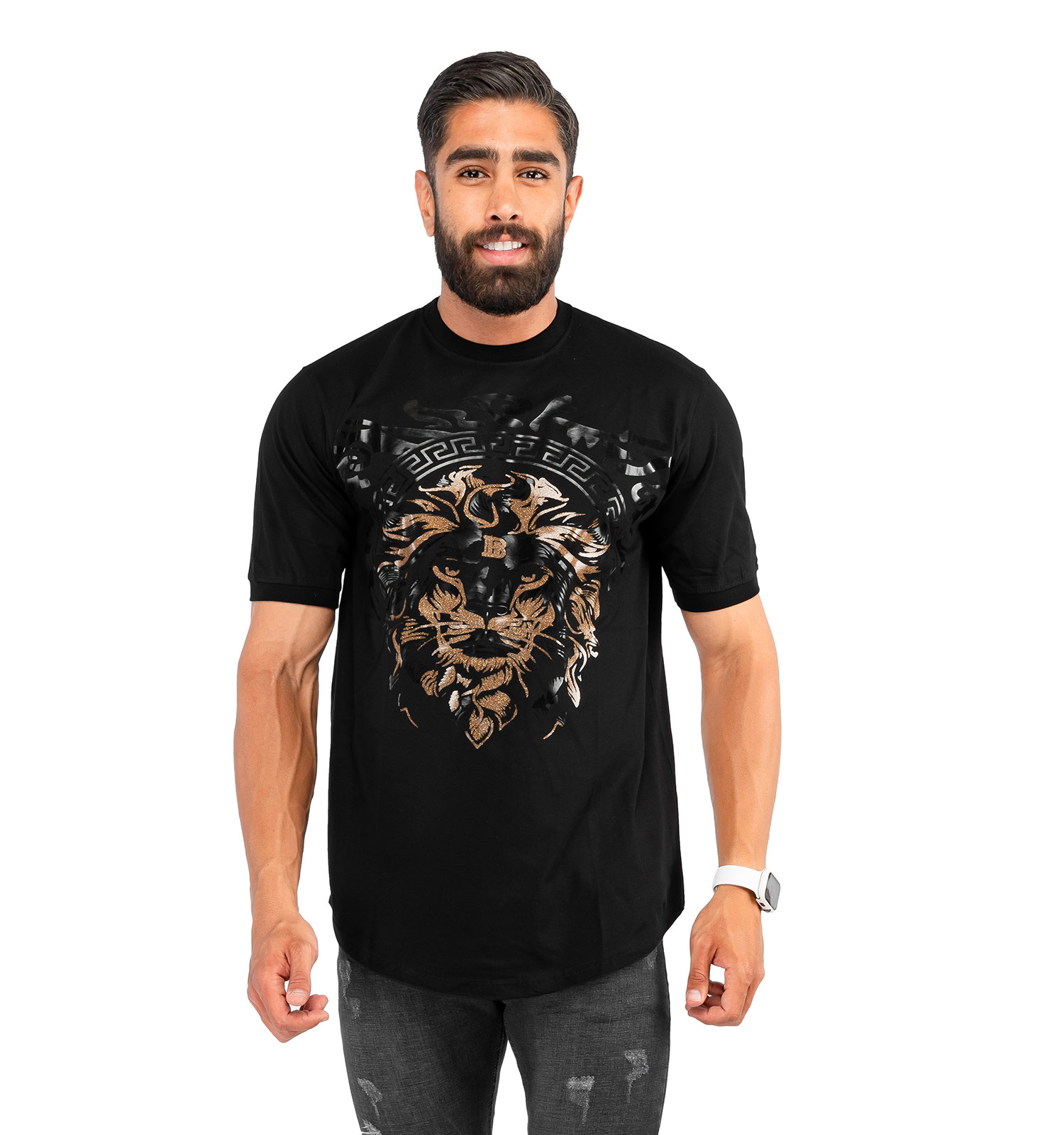 تیشرت مردانه چاپی یقه گرد Versace مدل 38613