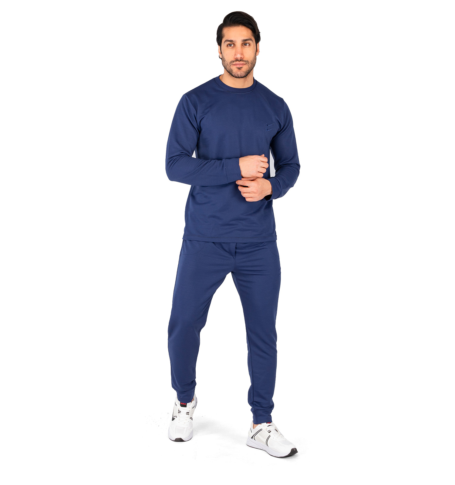 ست بلوز شلوار مردانه آستین بلند Nike ساده یقه گرد مدل 43659
