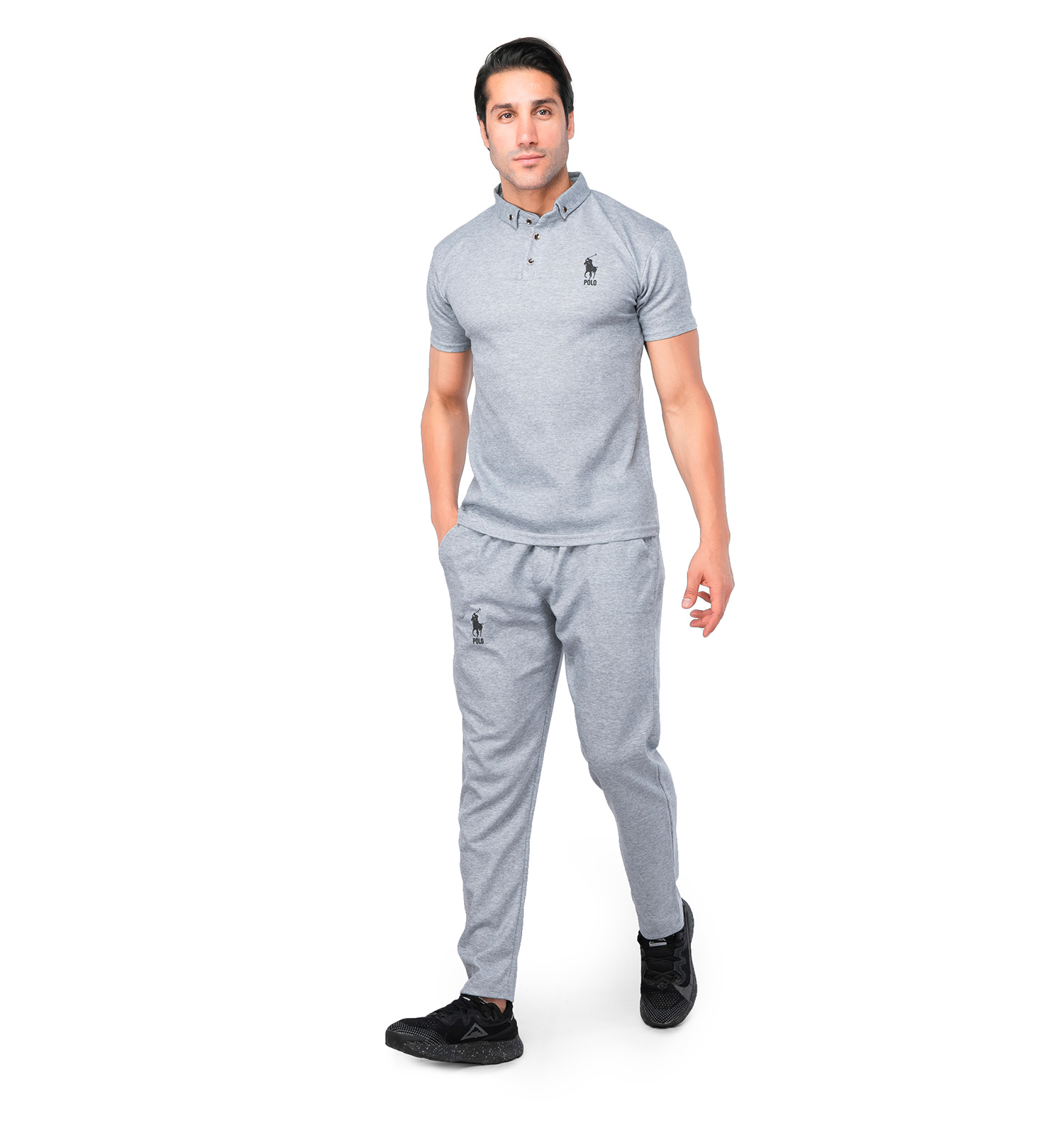 ست مردانه تیشرت شلوار Polo ساده مدل 44686