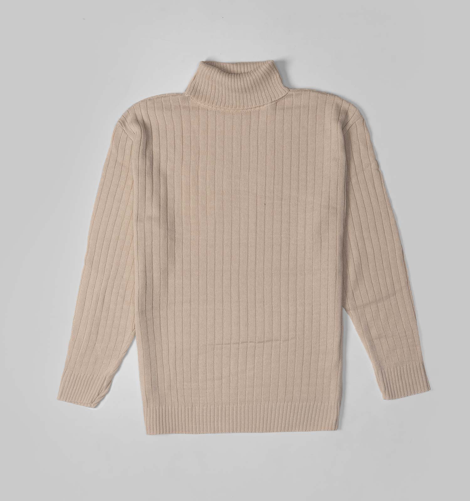 تونیک بافت زنانه آستین بلند یقه اسکی فری سایز مدل 45670