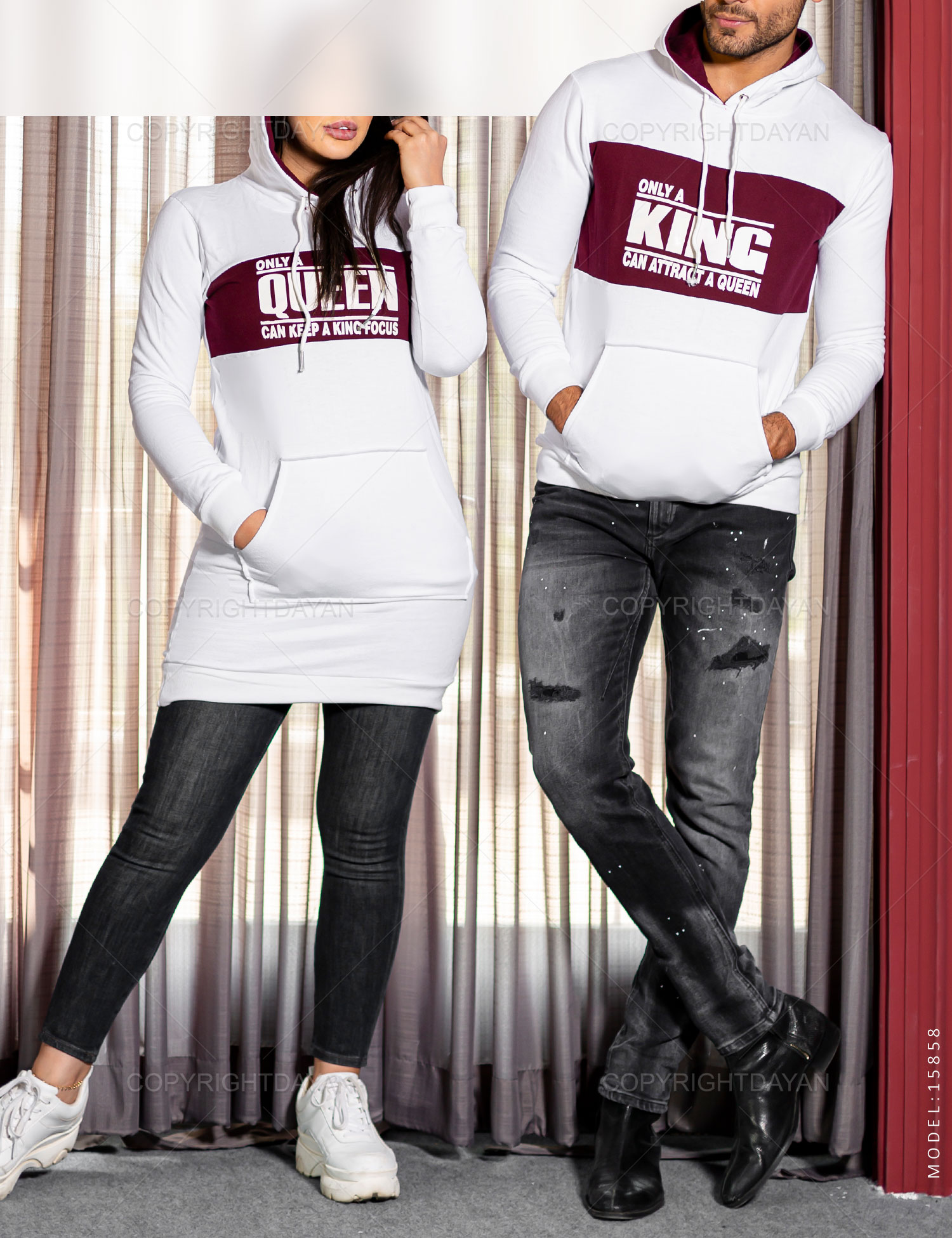 ست دونفره سویشرت King & Queen مدل 15858