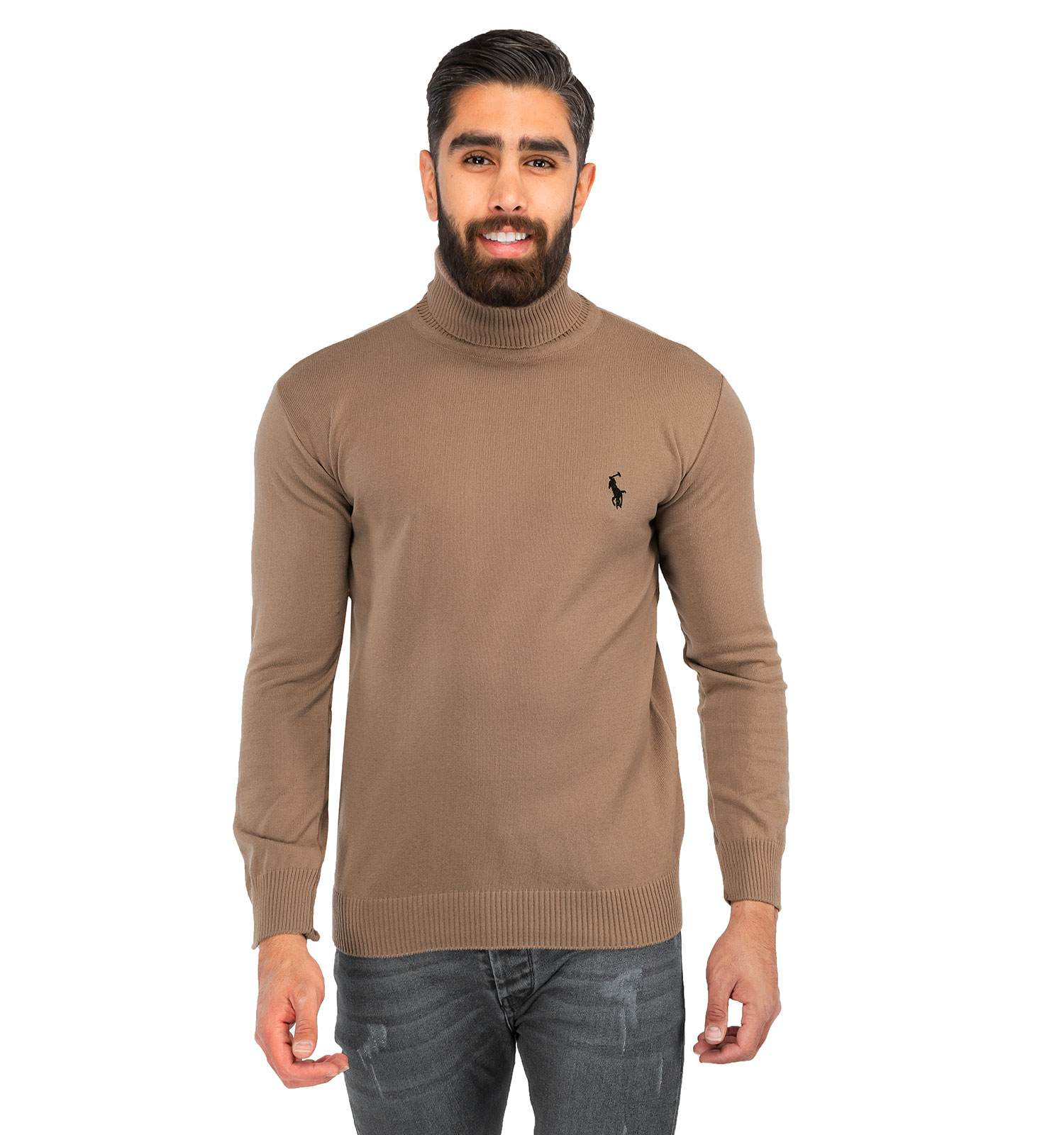 بافت مردانه ساده یقه اسکی Polo مدل 39200