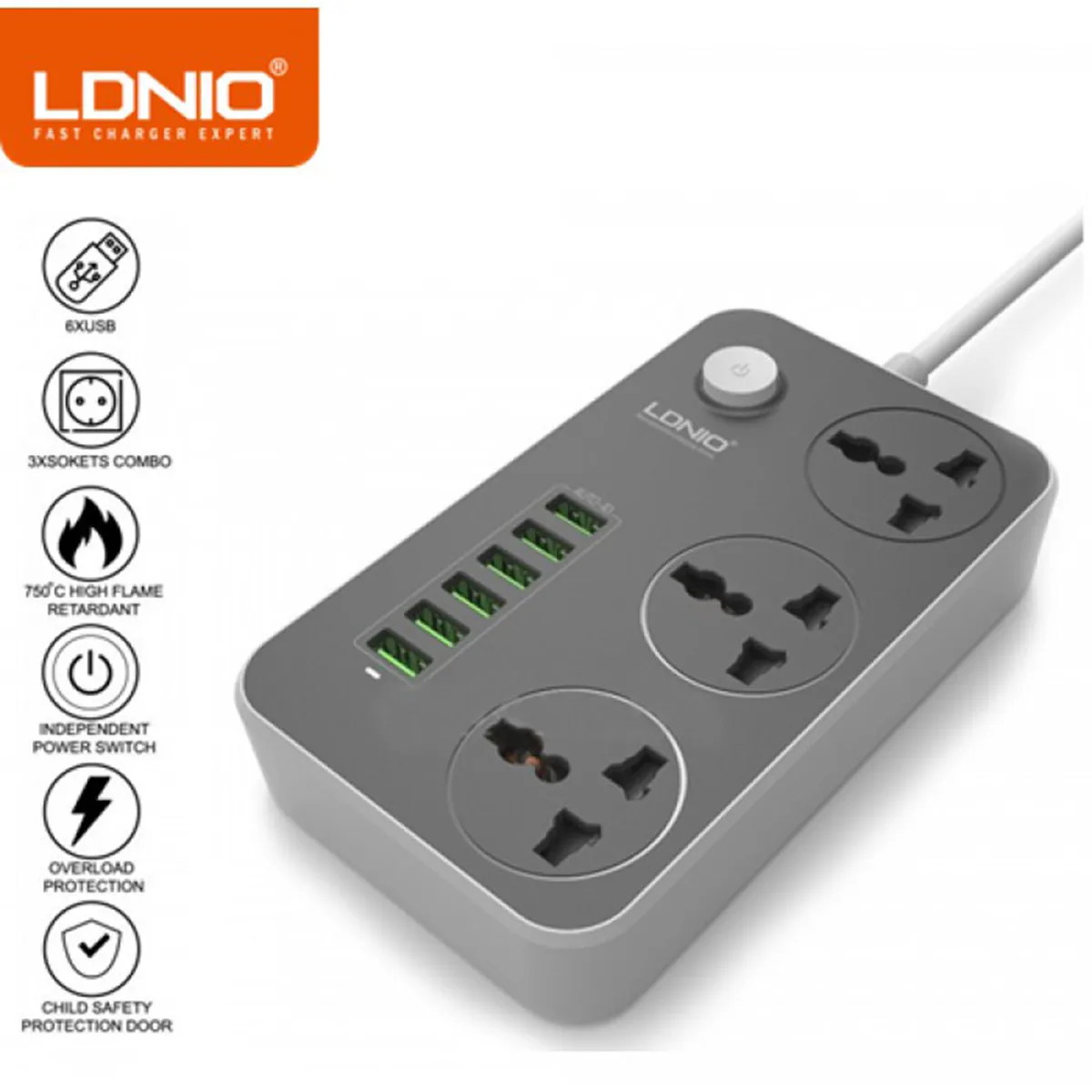 چندراهی برق USB مدل 3PS
