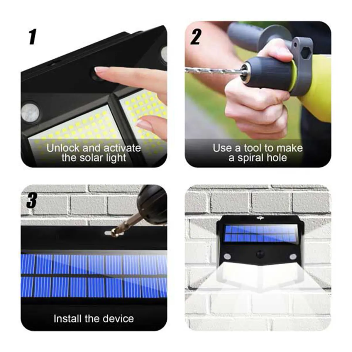 چراغ خورشیدی مدل 100 LED