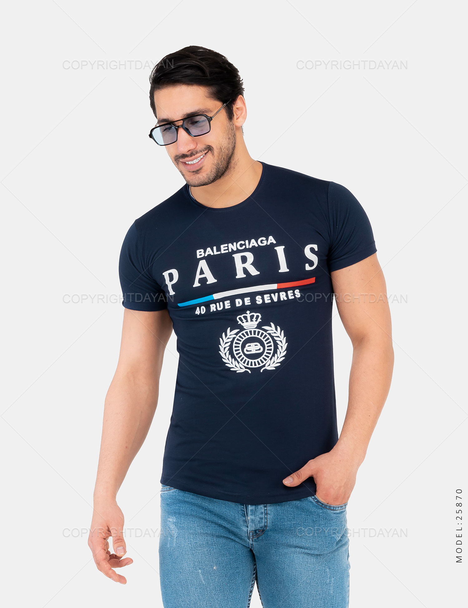 تیشرت مردانه Paris مدل 25870