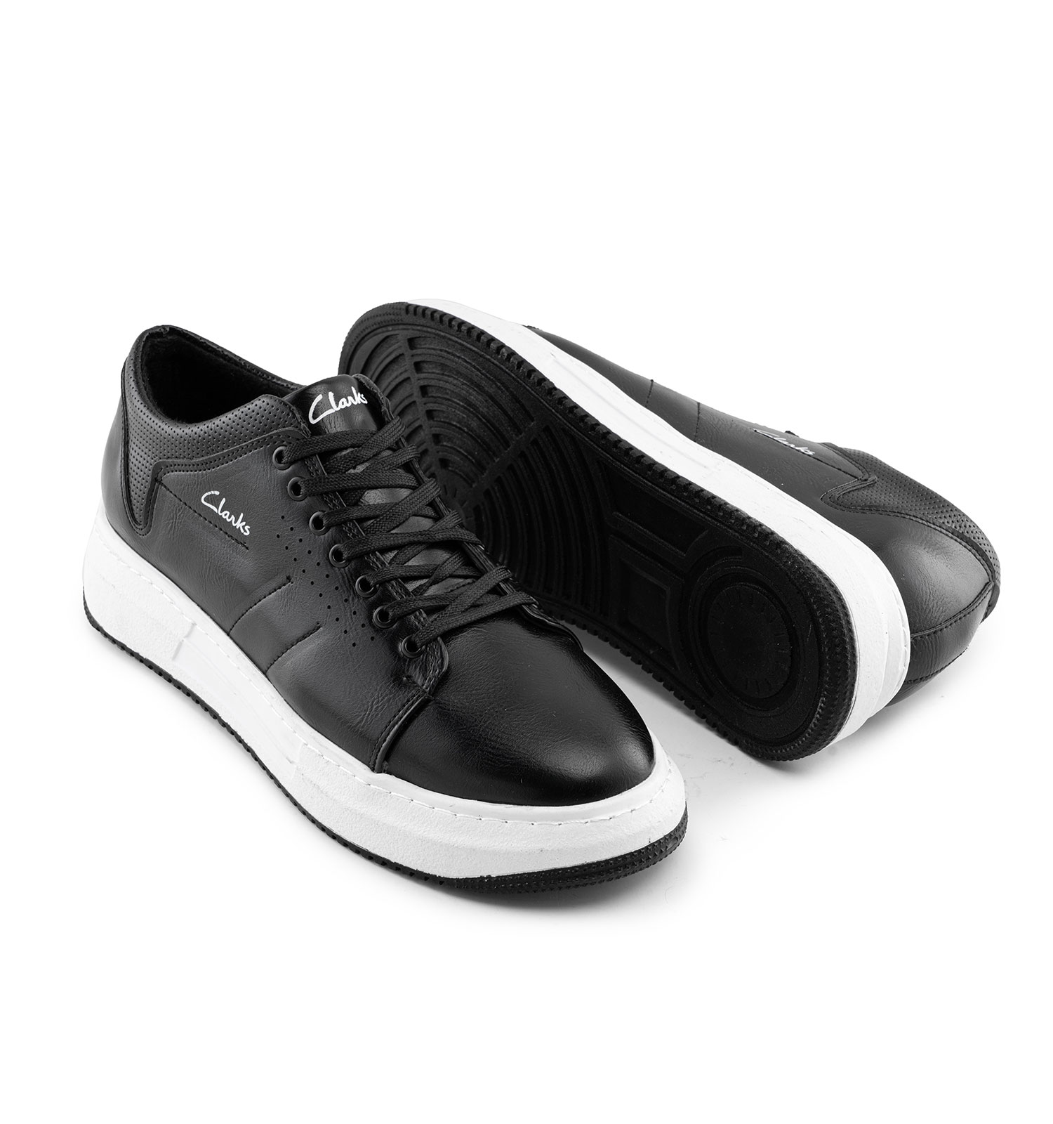 کفش روزمره مردانه Clarks چرم مصنوعی مشکی مدل 43954