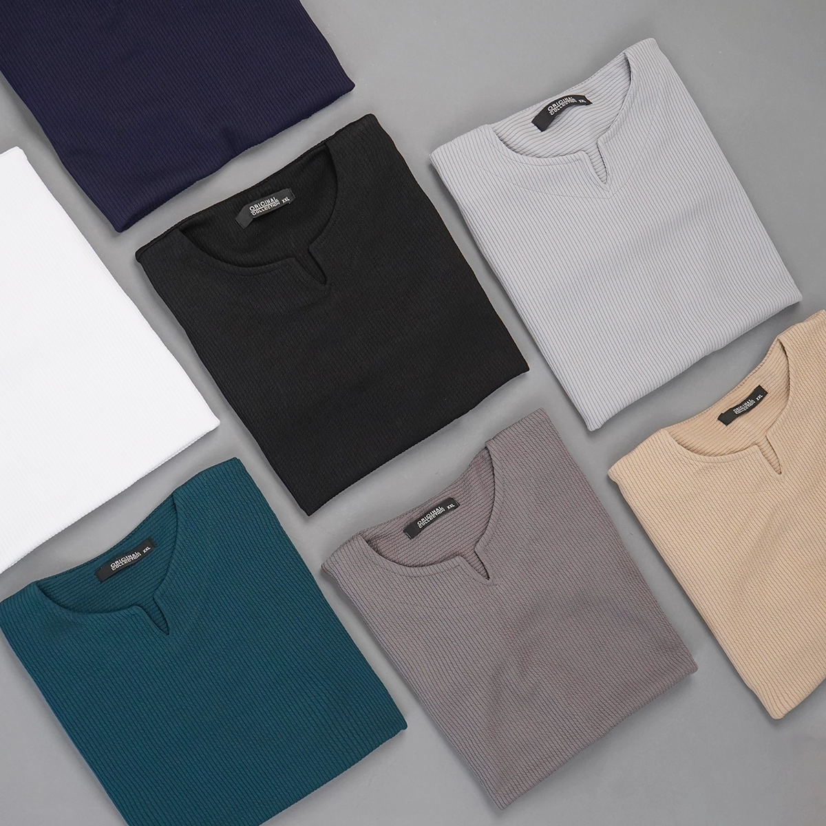 تیشرت آستین کوتاه یقه کوبایی سبز مردانه مدل Asam