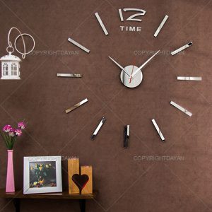 ساعت دیواری تایم(نقره ای)