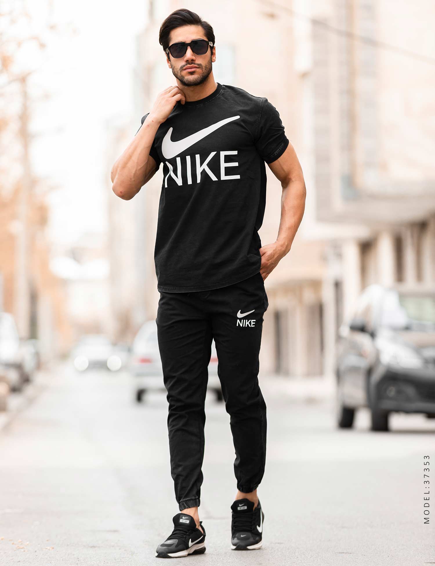 ست تیشرت شلوار جین اسپرت Nike مدل 37353