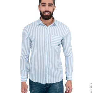پیراهن مردانه کنفی راه راه Lima مدل 39546