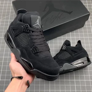 کفش ورزشی مردانه مشکی مدل jordan 4