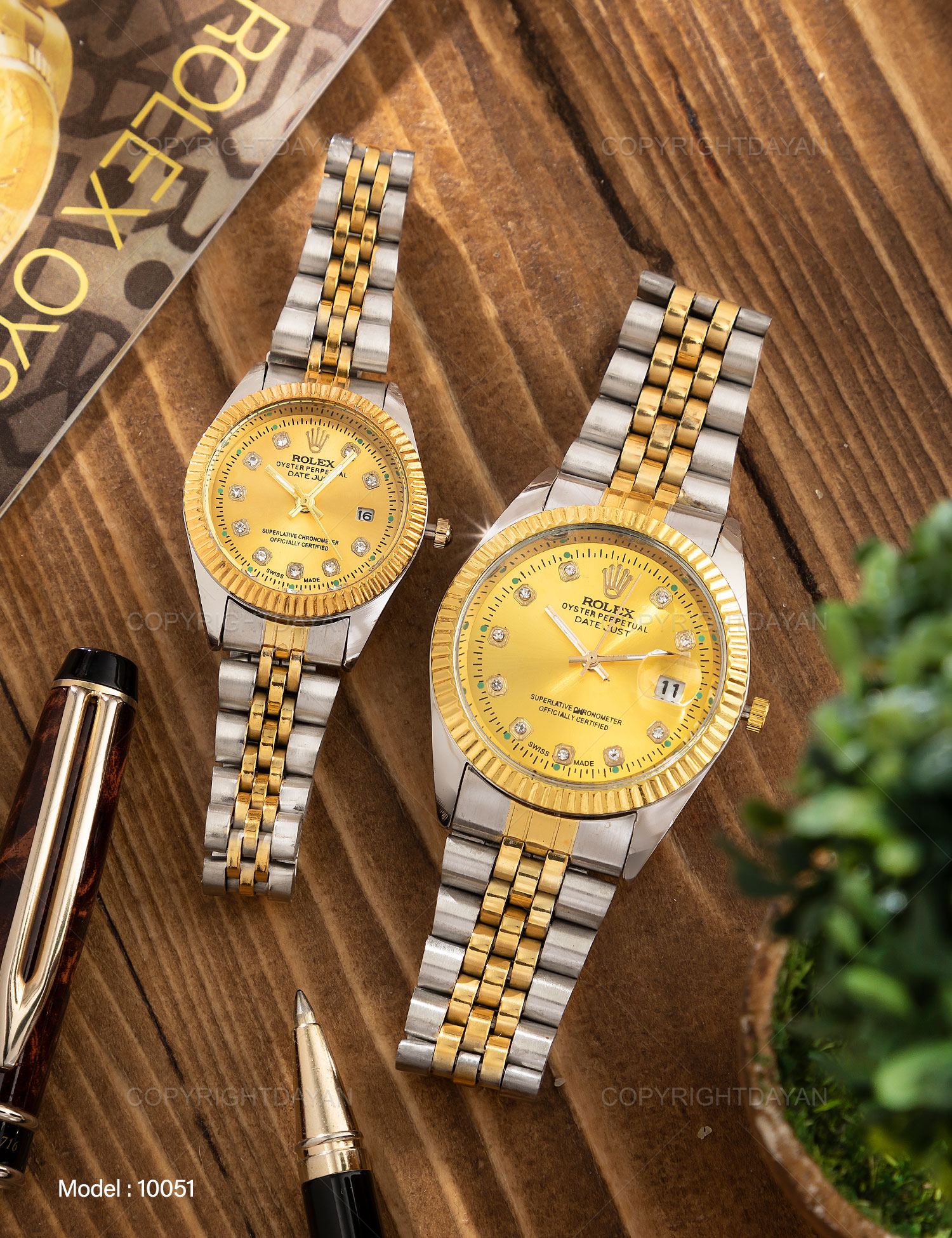 ست ساعت مردانه زنانه Rolex مدل W 10051