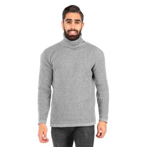 بافت مردانه یقه اسکی ساده Kiyan مدل 40030