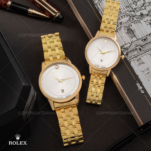 ست ساعت مچی مردانه زنانه Rolex مدل W 9184