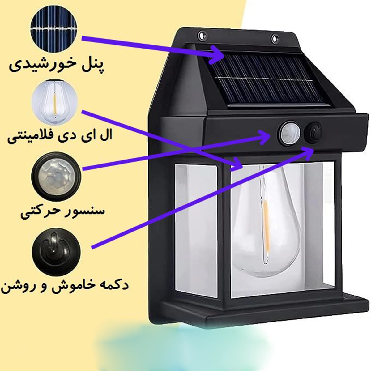 چراغ سنسور دار دیواری