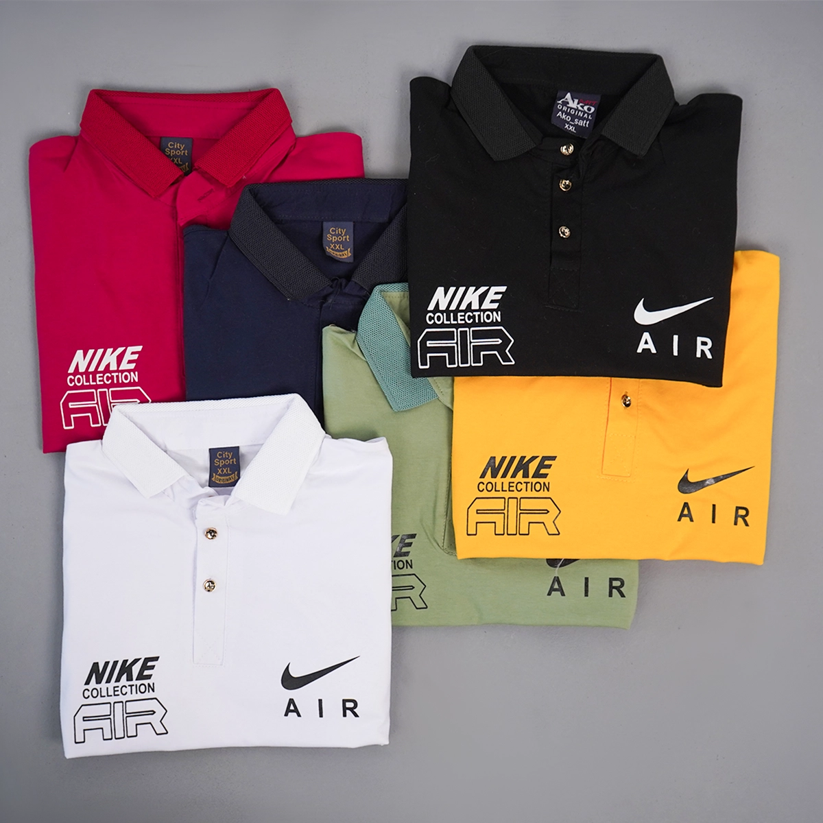 تیشرت مردانه سرمه ای مدل nike air collection