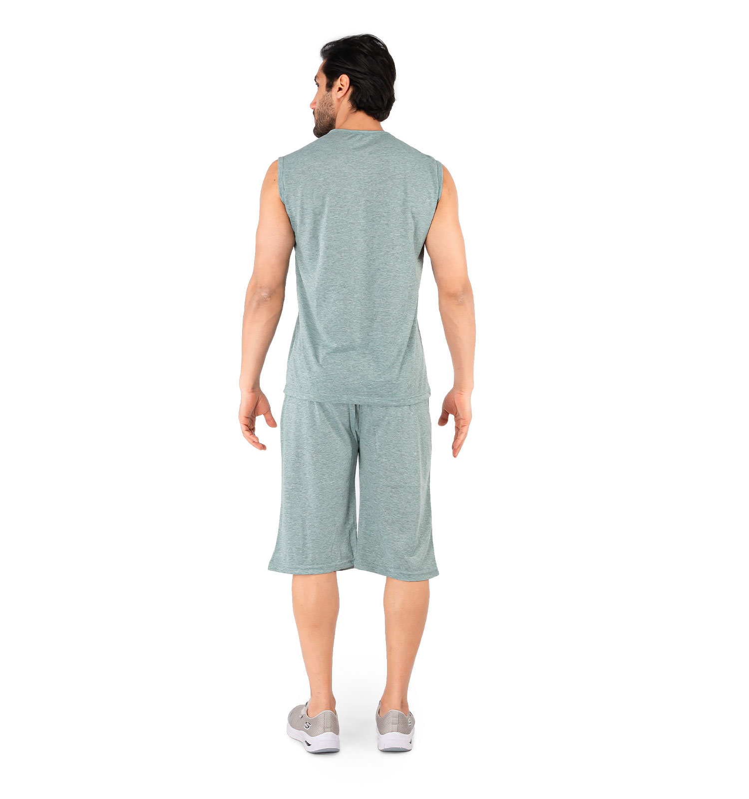 ست رکابی شلوارک مردانه آستین حلقه ای Nike ساده یقه گرد مدل 44165