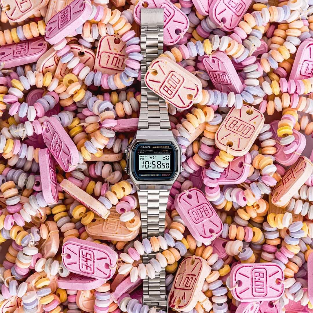 ساعت نقره ای نوستالژی Casio زنانه