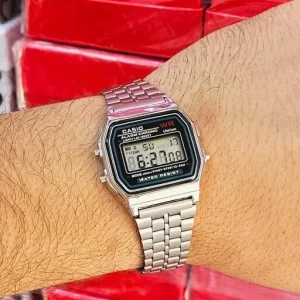 ساعت نقره ای نوستالژی Casio مردانه