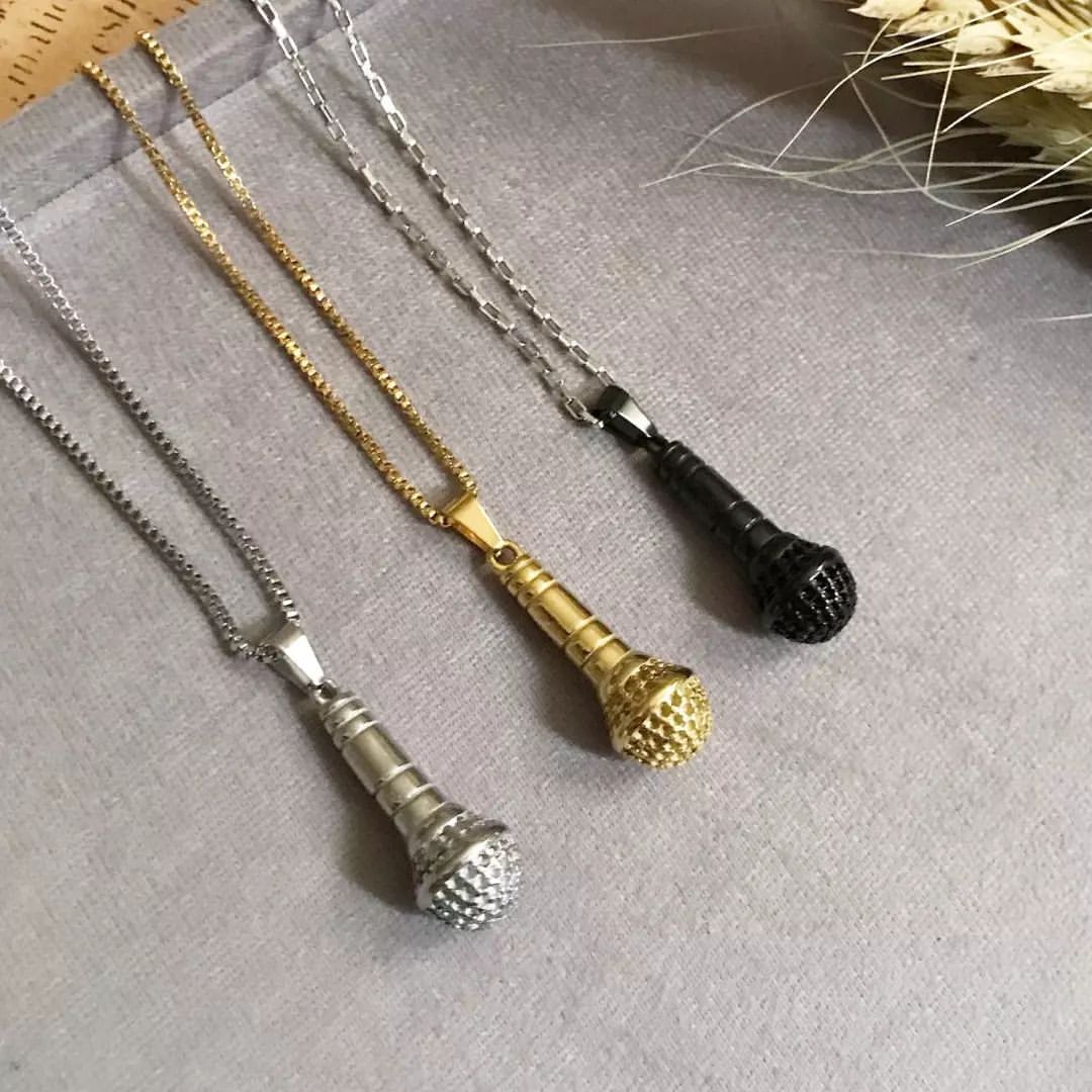 گردنبند میکروفون مشکی