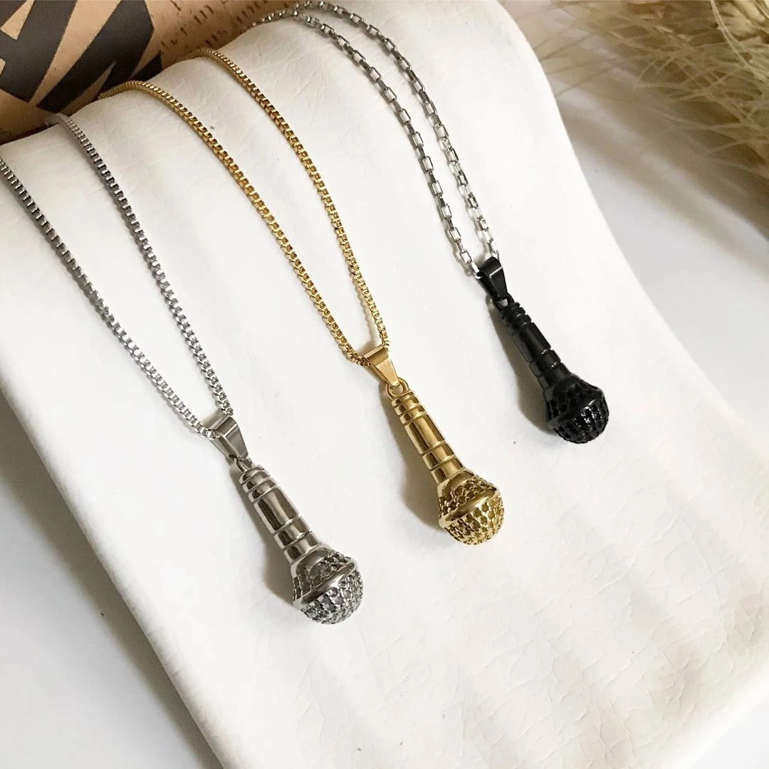 گردنبند میکروفون مشکی