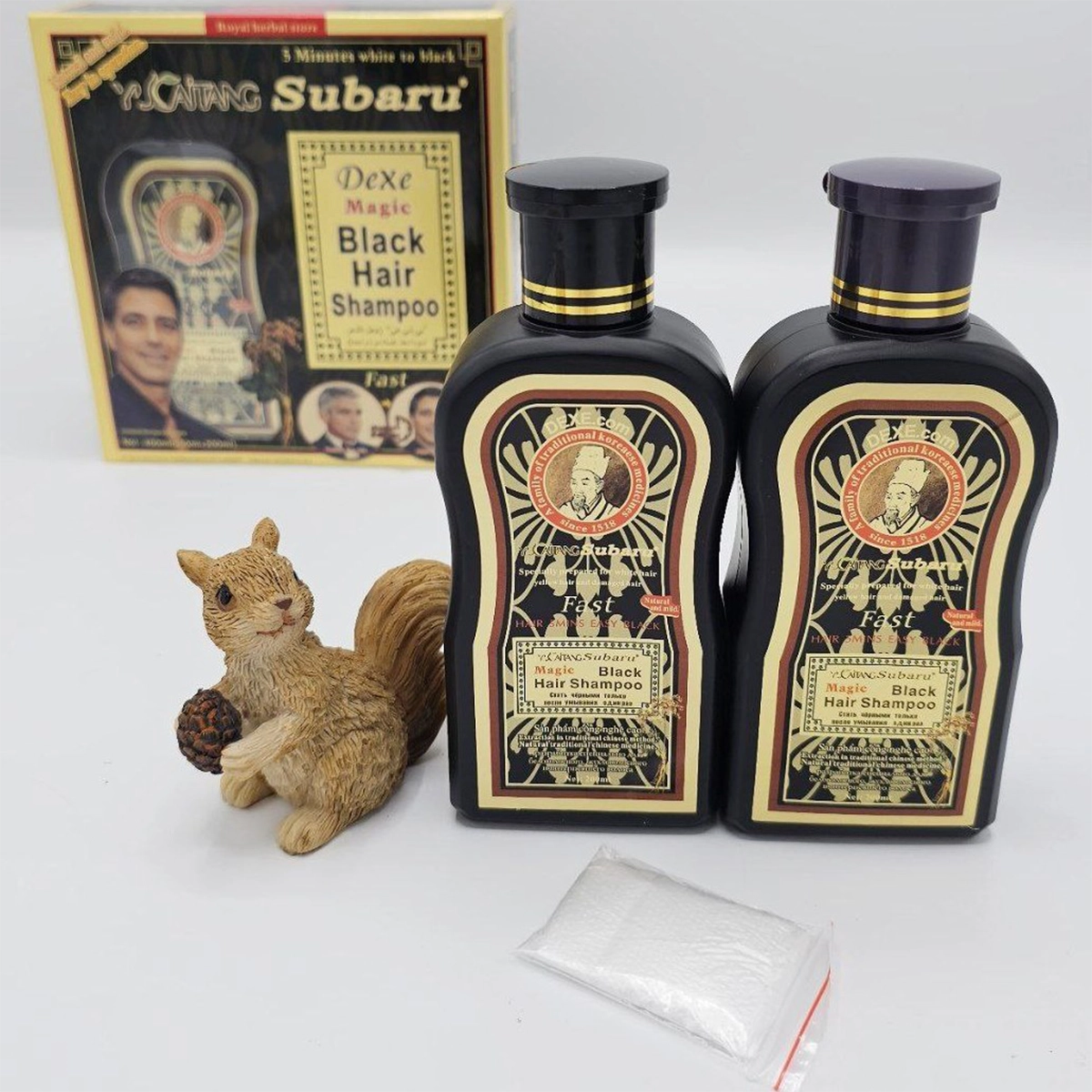 شامپو رنگ مو رفع سفیدی مو مدل subaru