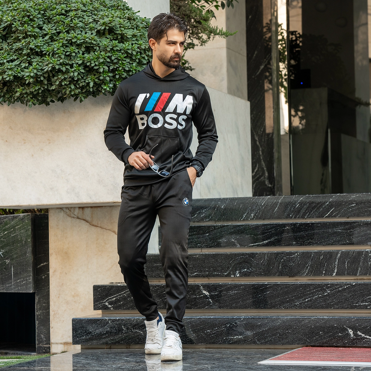 ست هودی شلوار مردانه boss مدل B53