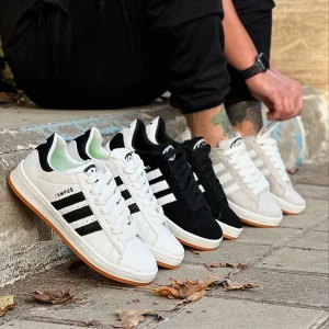 کفش ورزشی مردانه طوسی روشن مدل Adidas Campus