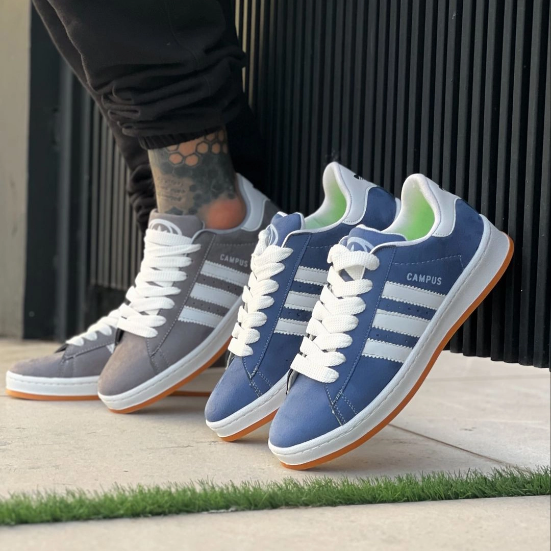 کفش ورزشی مردانه طوسی سفید مدل Adidas Campus