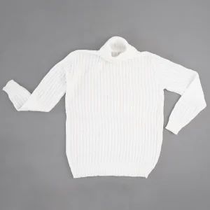 پلیور مردانه سفید طرح خطی مدل Arban