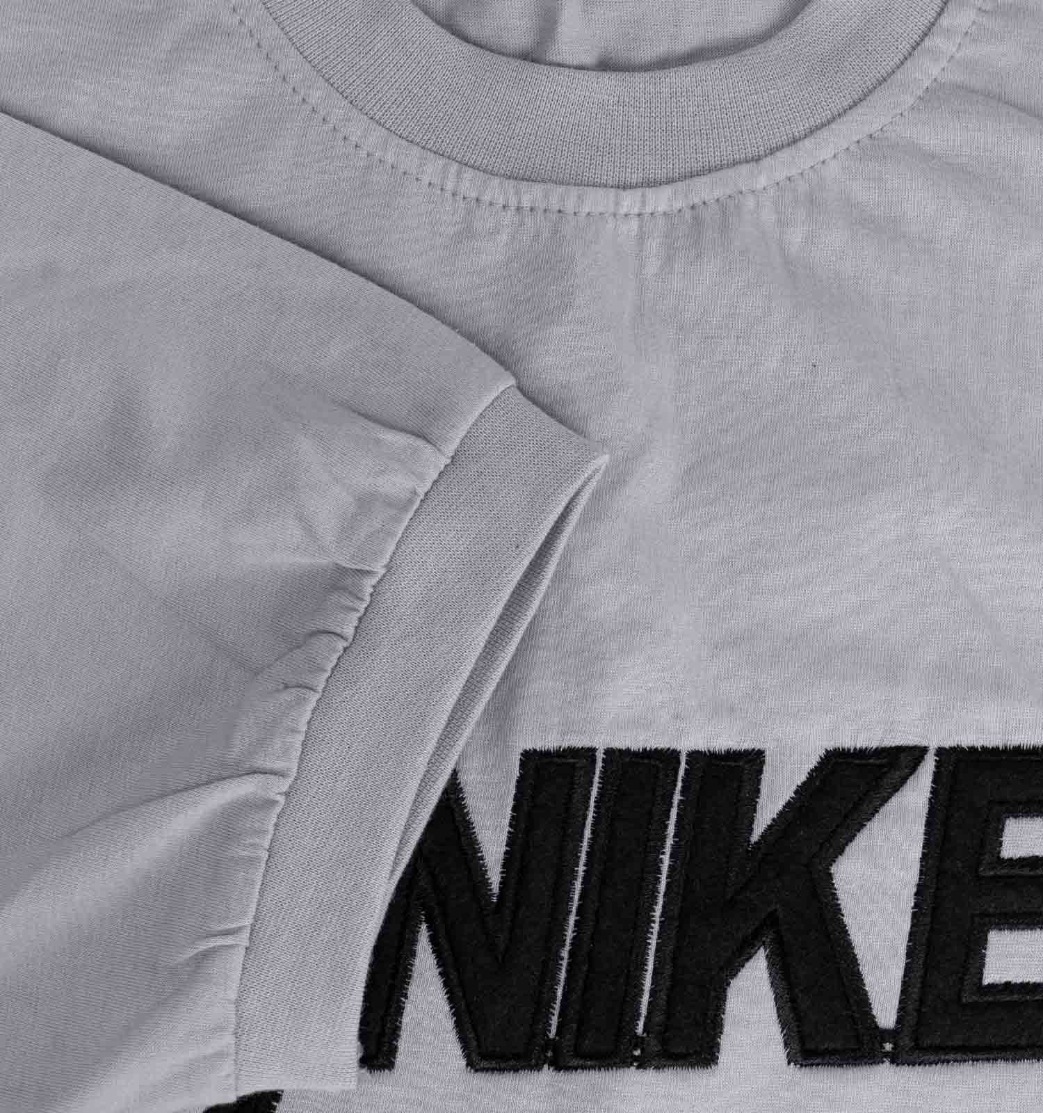 تیشرت Nike یقه گرد مردانه طوسی پنبه ساده مدل 44727