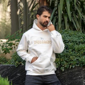 هودی مردانه سفید DSQUARED2 مدل Behrad