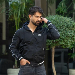 کاپشن دو نایک مشکی مردانه مدل Sina