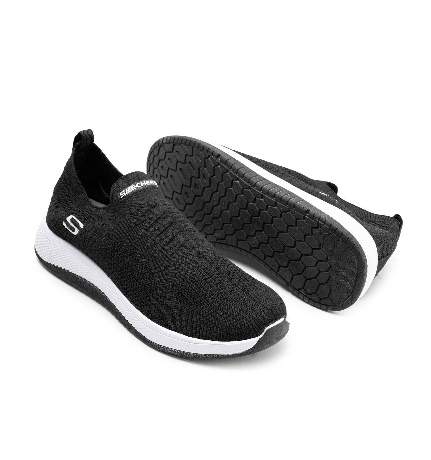 کفش ورزشی Skechers مردانه مشکی پیاده روی بدون بند مدل 45114