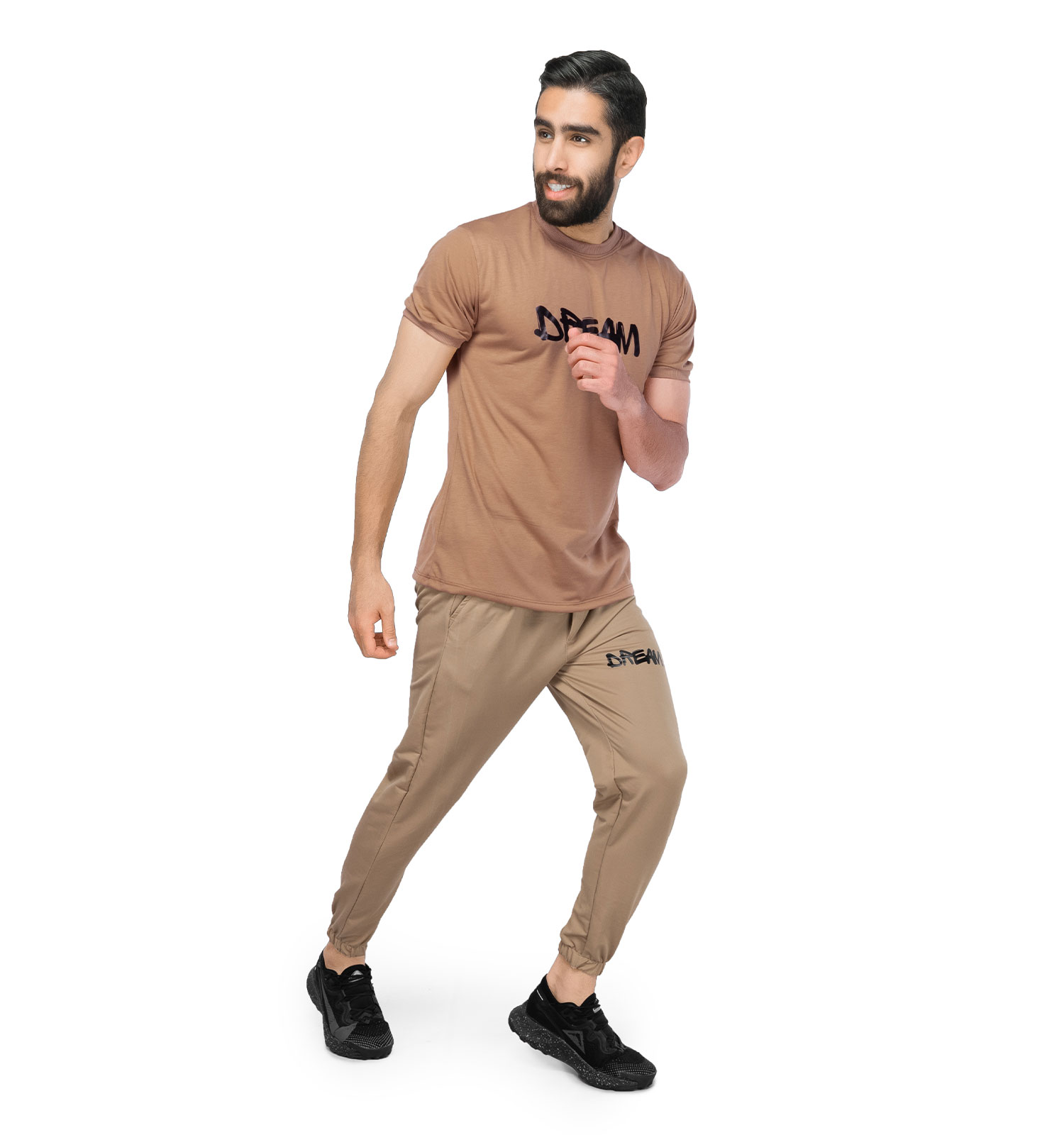 ست تیشرت شلوار مردانه Dream ساده یقه گرد مدل 44838