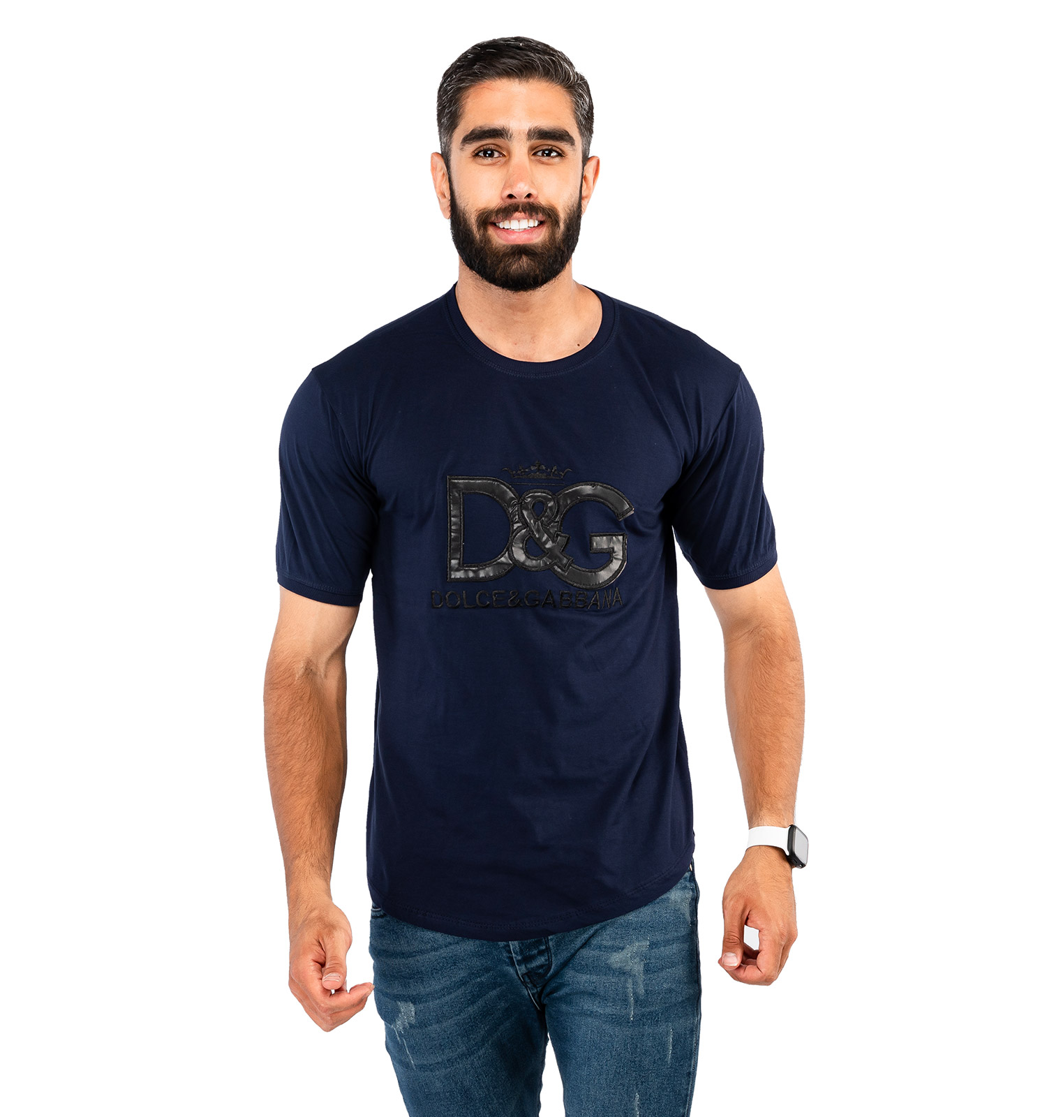 تیشرت مردانه یقه گرد D & G مدل 38291