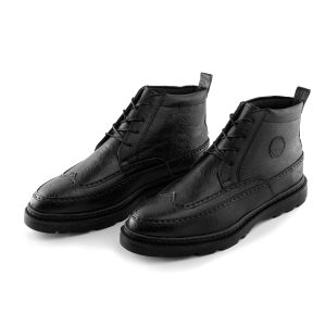 نیم بوت چرم مصنوعی مردانه مشکی Timberland اسپرت بنددار مدل 41071